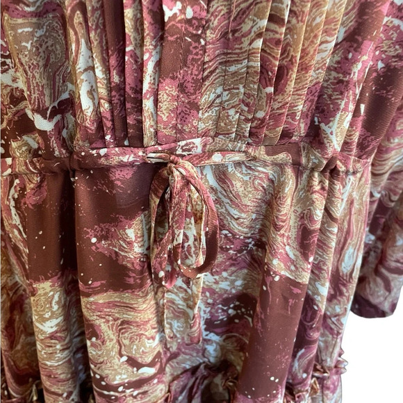 BuddyLove “Grace” Ruffle Hem Dress in Marbled Print – Size Large (NWT) - Picture 8 of 12